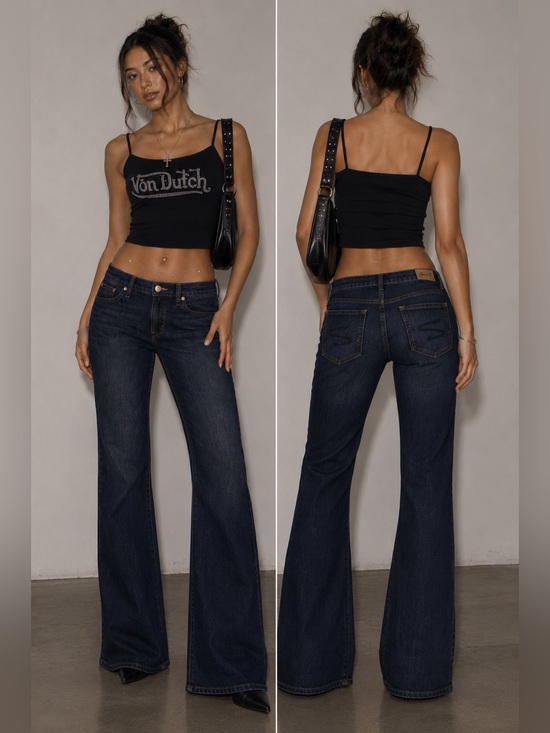 7 For All Mankind Denim - Seven For All Mankind Bootcut Jeans Size 27 Stretch Classic Denim Y2K premium